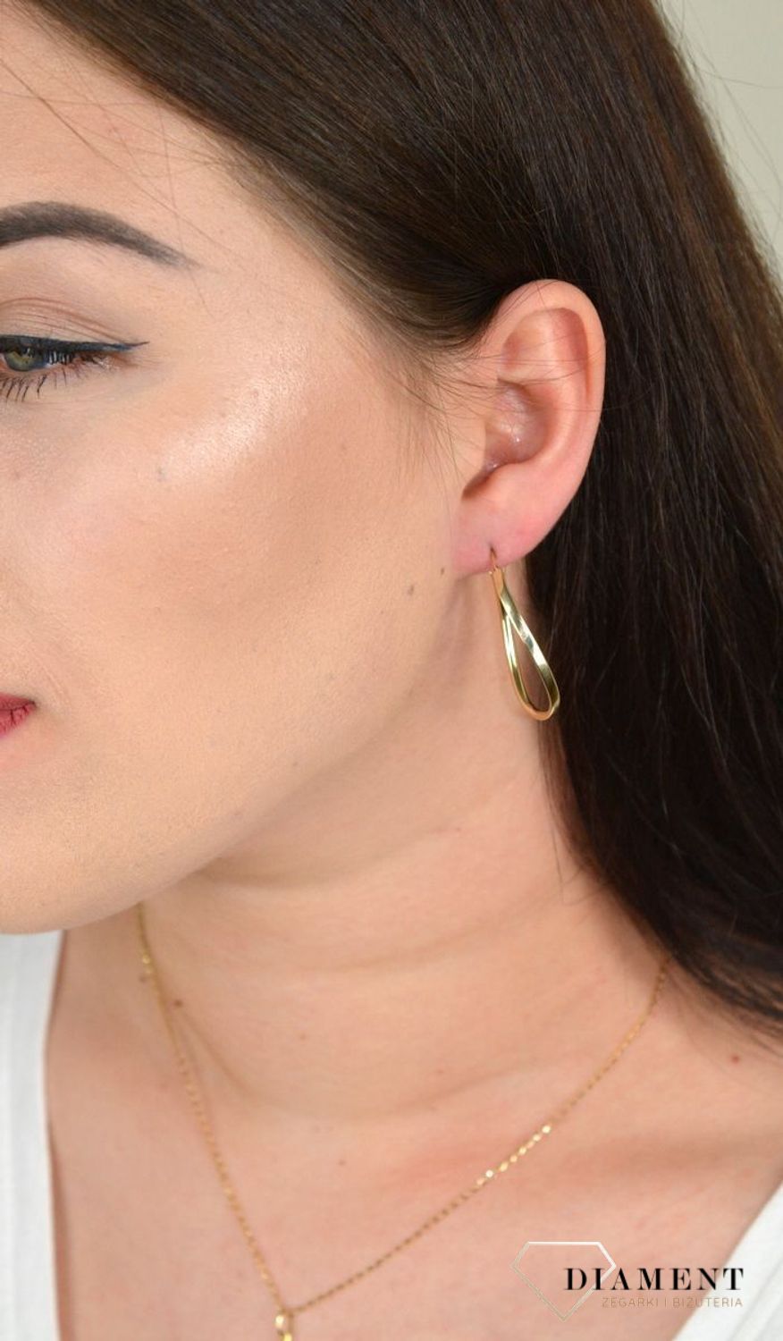 Złote kolczyki Falisty owal KL 8209B.jpg